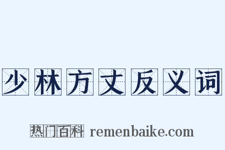 少林方丈反义词是什么意思的图片